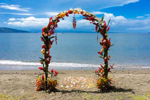 Aroha Taveuni wedding arch