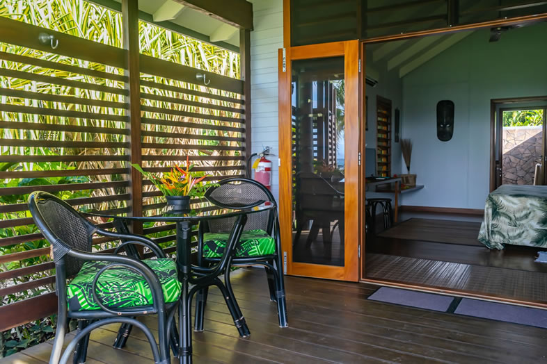 Side view of the Aroha Taveuni Resort rooms