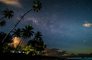 The night sky over Aroha Taveuni Resort